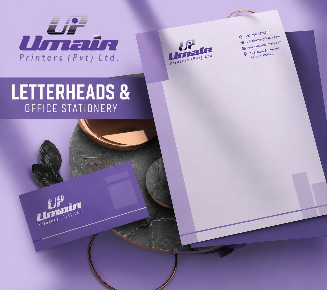 Office Stationery, Letter Head, Visiting Card, V Card, Business Card,